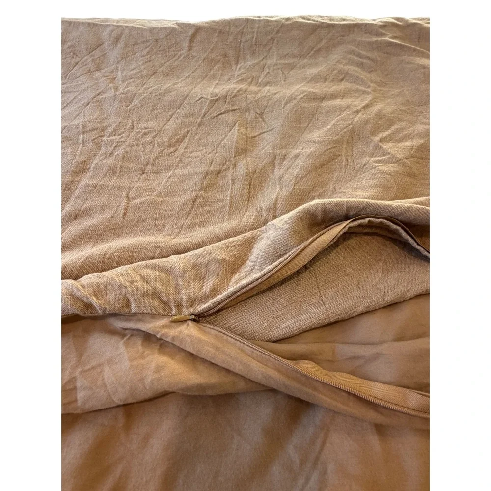 Casaluna Heavyweight Warm Brown Duvet Cover King Linen & Rayon Blend Bedding